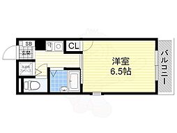 シティライフプレサンス新大阪 1Kの間取図画像