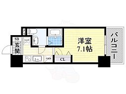 ラクラス新大阪 1Kの間取図画像