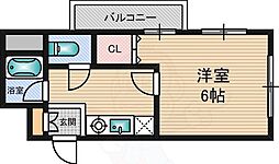 木川東エクセルハイツ 1Kの間取図画像