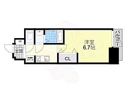 プレサンスOSAKA西中島リエゾン 1Kの間取図画像