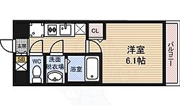 エスライズ新大阪フロント 1Kの間取図画像
