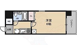 エスリード新大阪第3 1Kの間取図画像