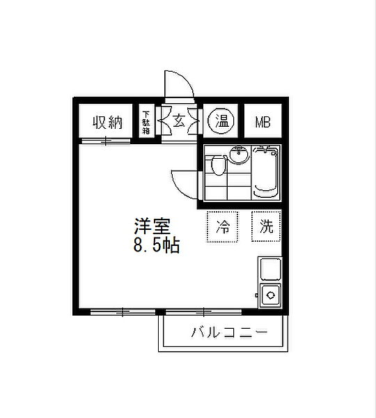 東都ハイツ 207｜東京都八王子市東浅川町(賃貸マンション1R・2階・20.25㎡)の写真 その2