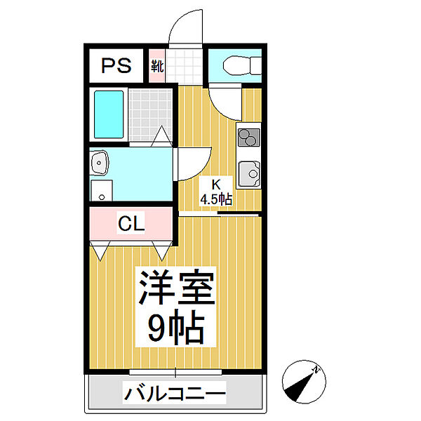 タクビル2 ｜長野県飯田市松尾常盤台(賃貸マンション1DK・2階・33.00㎡)の写真 その2