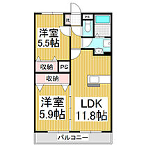 マンション花水木  ｜ 長野県飯田市鼎名古熊（賃貸マンション2LDK・3階・67.86㎡） その2