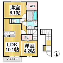 長野県飯田市三日市場（賃貸アパート2LDK・2階・54.60㎡） その2