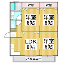 メゾンカメヤ  ｜ 長野県飯田市下殿岡（賃貸アパート3LDK・1階・59.62㎡） その2