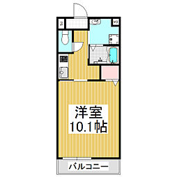 パルタージュD 1Kの間取図画像