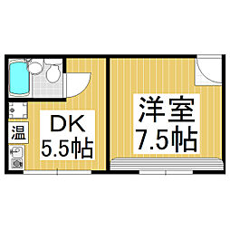 やぶ八ビル 1DKの間取図画像