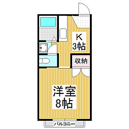 コーポチエ 1Kの間取図画像