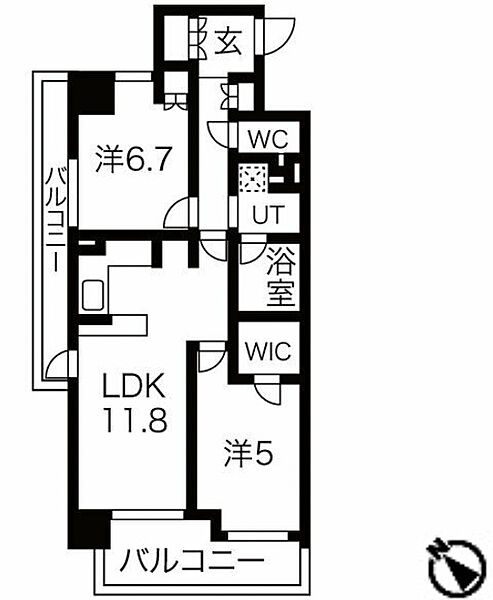 神奈川県横浜市中区寿町1丁目(賃貸マンション2LDK・5階・54.03㎡)の写真 その2