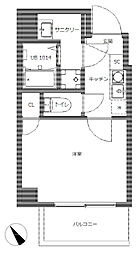 D-STYLE横濱平沼 10階1Kの間取り