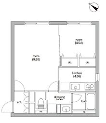 SIERRA GARDENS 1LDKの間取図画像