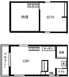 アフェット津田沼 ワンルームの間取図画像