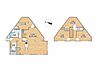 間取り：【リフォーム後間取図】3SLDKの2階建て。1階は約26.5帖LDK、ランドリールーム、2階は洋室3部屋はそれぞれ収納付。上下階にトイレがあるのが嬉しいです。
