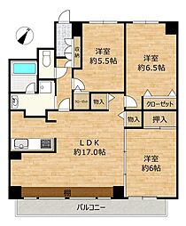 ダイアパレス月寒中央通 3LDKの間取図画像