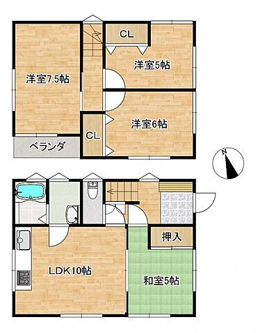 間取り 八戸市南白山台2丁目9-2