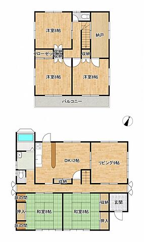 間取り 筑西市下岡崎2丁目13-12