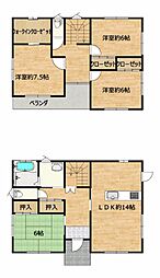 太田市大原町　戸建て 4LDKの間取り