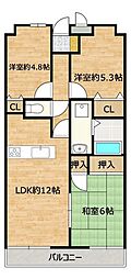 サンライズ太田 3LDKの間取図画像