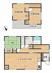 甲府市下鍛冶屋町　戸建て 4LDKの間取り