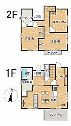 長野市中御所5丁目　戸建て 4LDKの間取り