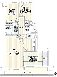 ファミール茜部 3LDKの間取図画像