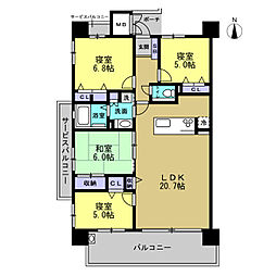 ディーレスティア米泉 4LDKの間取図画像