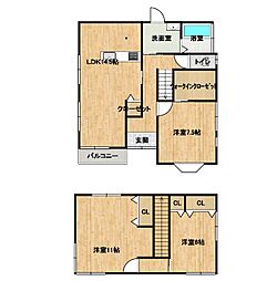 福井市若栄町　戸建て 3SLDKの間取り