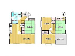 笠岡市美の浜　戸建て 4LDKの間取り