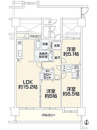 サンシティ南手城 3LDKの間取図画像