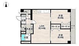 ローズマンション 2LDKの間取図画像