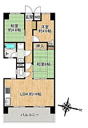 ライオンズマンション古江ガーデン 3LDKの間取図画像