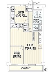 ロイヤル道後マンション 2LDKの間取図画像