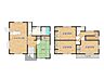 間取り：平成20年6月築・木造2階建・建物面積105.68m2・3LDKです。