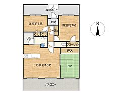 針木ガーデンヒルズ 3LDKの間取図画像