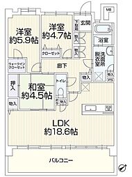 アンピール千早駅南 3LDKの間取図画像
