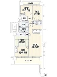 ロイヤルシャトー小笹 4LDKの間取図画像