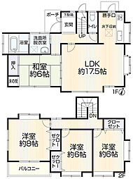 福岡市南区柳河内1丁目6-17 4LDKの間取り