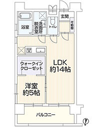 フラワーコーポ六本松 1LDKの間取図画像