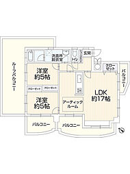ロワールマンション周船寺 2LDKの間取図画像