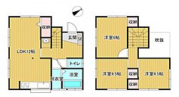 久留米市三潴町田川　戸建て 3LDKの間取り