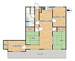 サンリラ清水町 4LDKの間取図画像