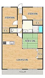 シティライフ新町 3LDKの間取図画像