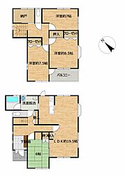 杵築市大字宮司　戸建て 4SLDKの間取り