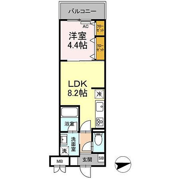 Noble Maison ｜東京都江戸川区東葛西5丁目(賃貸マンション1LDK・4階・32.16㎡)の写真 その2