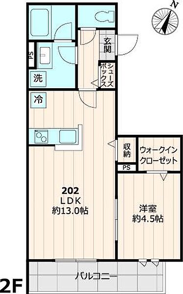 仮称RIVERA KASAI ｜東京都江戸川区中葛西3丁目(賃貸アパート1LDK・2階・42.89㎡)の写真 その2