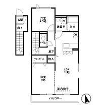 プランドールタジマ  ｜ 千葉県市川市本行徳7-8（賃貸アパート1LDK・1階・45.27㎡） その2