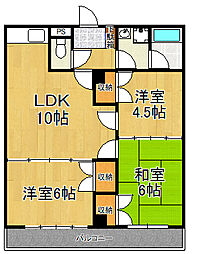 ヴィラコート 3LDKの間取図画像