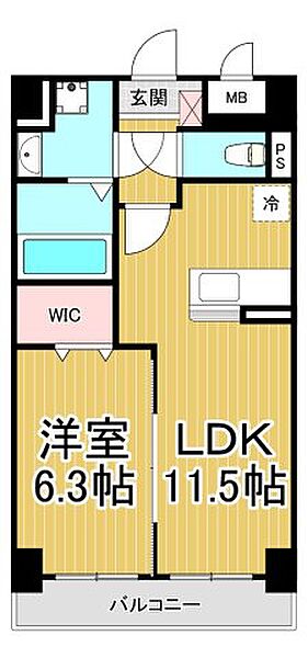 兵庫県伊丹市池尻7丁目(賃貸マンション1LDK・4階・43.38㎡)の写真 その2